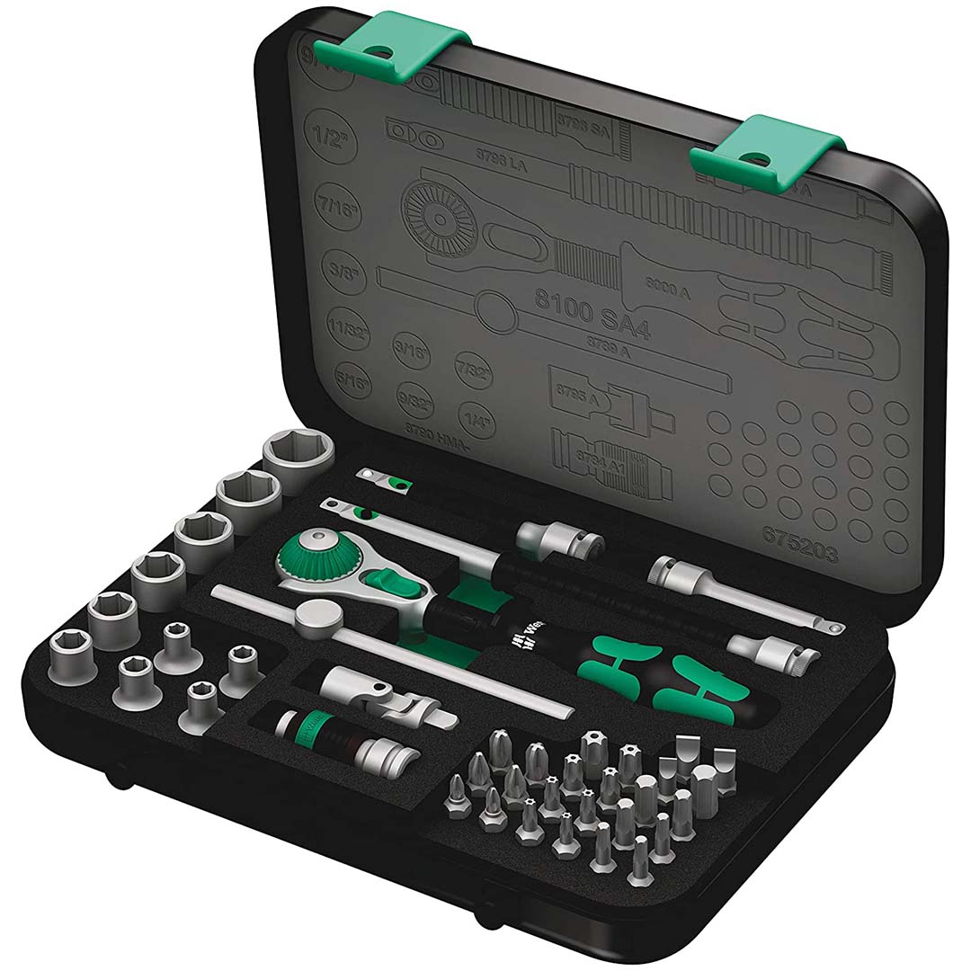 Wera Sae 1-4” Drive Speed Ratchet Set (41-piece Set)