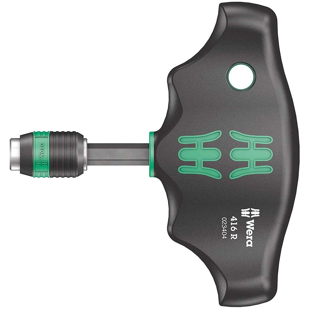 Wera T-handle 1-4" Bitholding Screwdriver - Rapidaptor