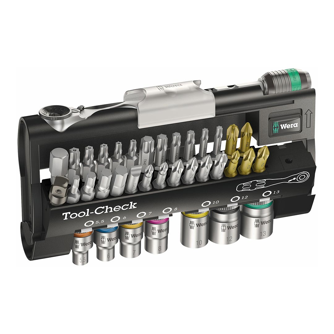 Wera Tool Check 1 Metric 1-4" Socket-bit Driver Set (38-piece Set)