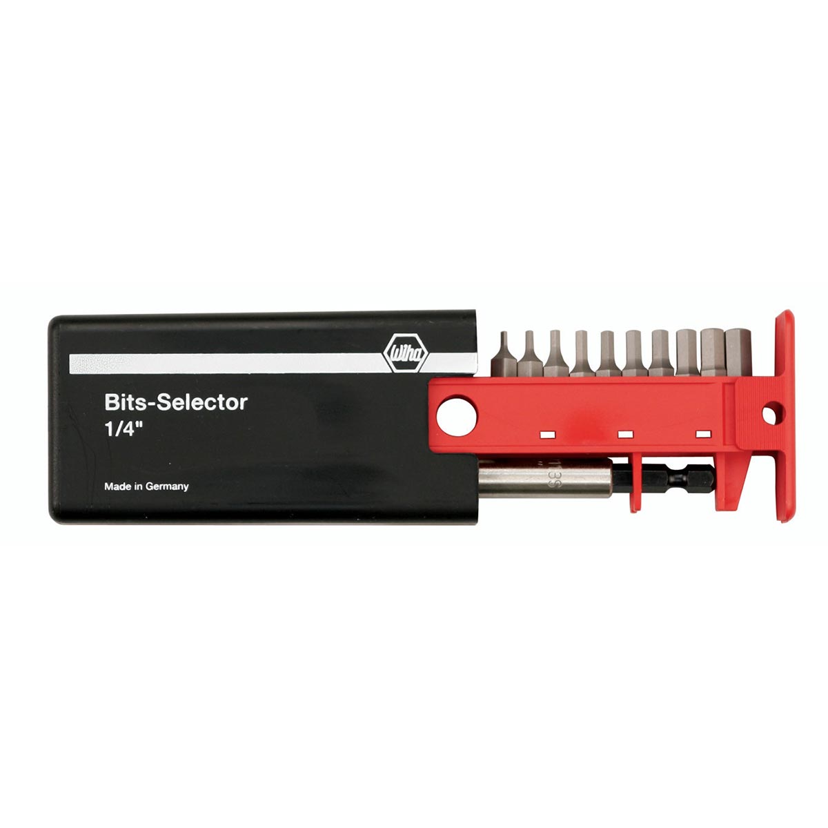 Wiha Sae Hex Bits-selector And Magnetic Bit Holder Set 1-16" To 1-4" - 11 Piece Set