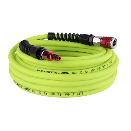 Flexzilla Pro Air Hose 1-4in X 50ft W- Colorconnex Coupler Plug Type D Red