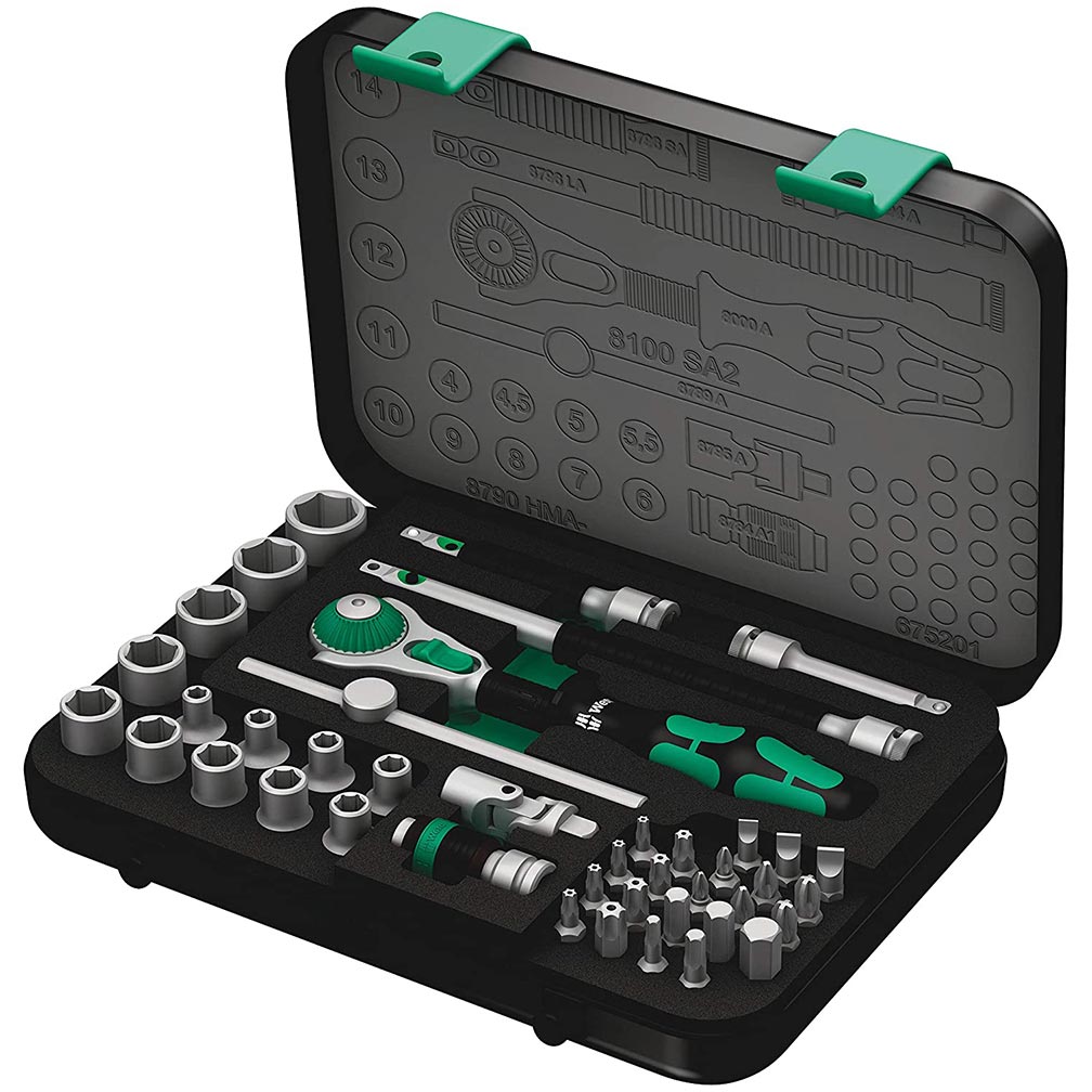 Wera Zyklop Metric 1-4" Drive Speed Ratchet 42 Piece Set