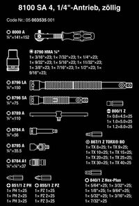 Wera Sae 1-4” Drive Speed Ratchet Set (41-piece Set)