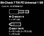Wera Bit Check 7 Pozidriv Bit Set With Titanium Nitride Coating (7-piece)