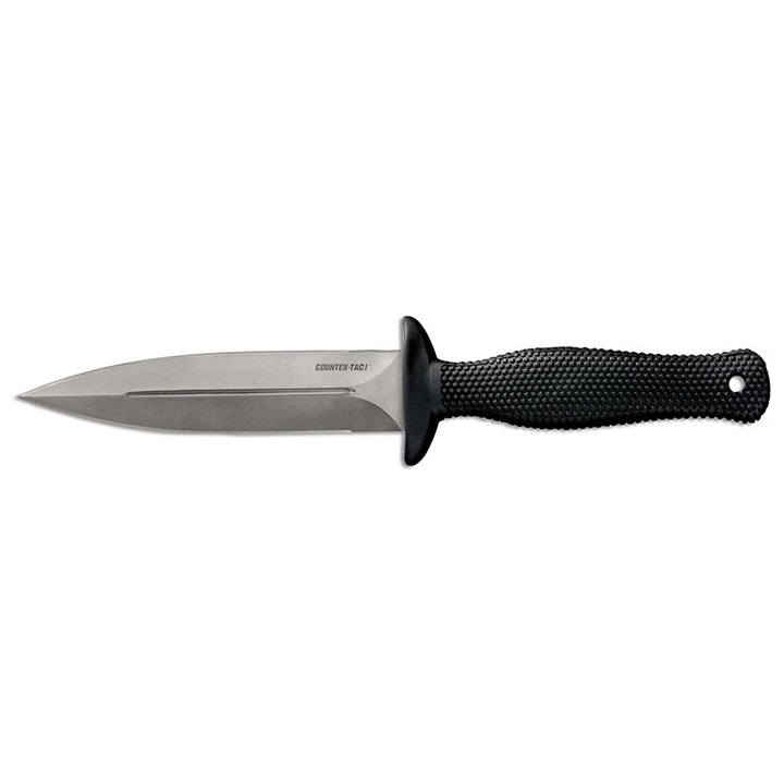 Cold Steel Counter Tac I Aus 8a Fixed Blade-9-1-2" Length Black-silver 5"