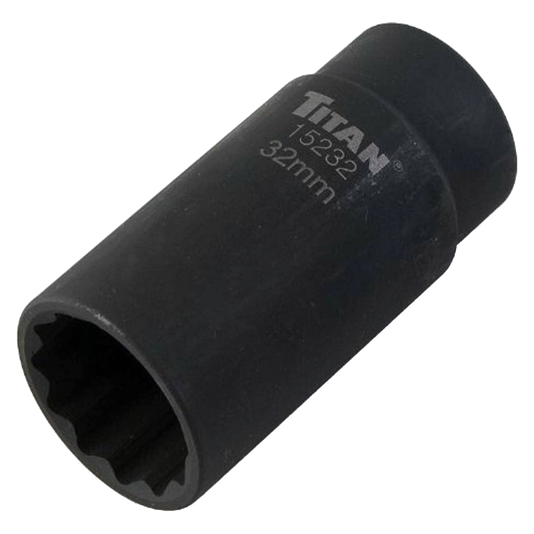Titan 12 Point Axle Nut Deep Well Socket - 32mm & 1-2 In Drive