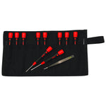 Wiha Picofinish Screwdriver Tweezers Smartphone Tech Set Roll Pouch - 11 Piece Set