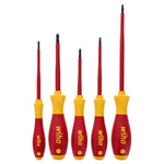 Wiha Softfinish Slotted Phillips And Square Insulated Screwdriver Set - 5 Piece Set