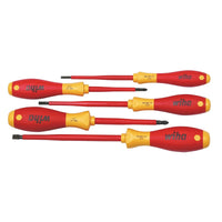 Wiha Softfinish Slotted Phillips And Square Insulated Screwdriver Set - 5 Piece Set