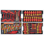 Wiha Master Electricians Insulated Tools Set In Rolling Hard Case - 112 Piece Set