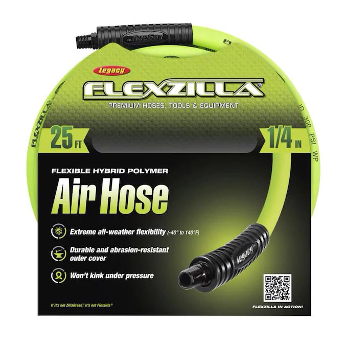 Flexzilla Air Hose 1-4in X 25ft 1-4in Mnpt Fittings