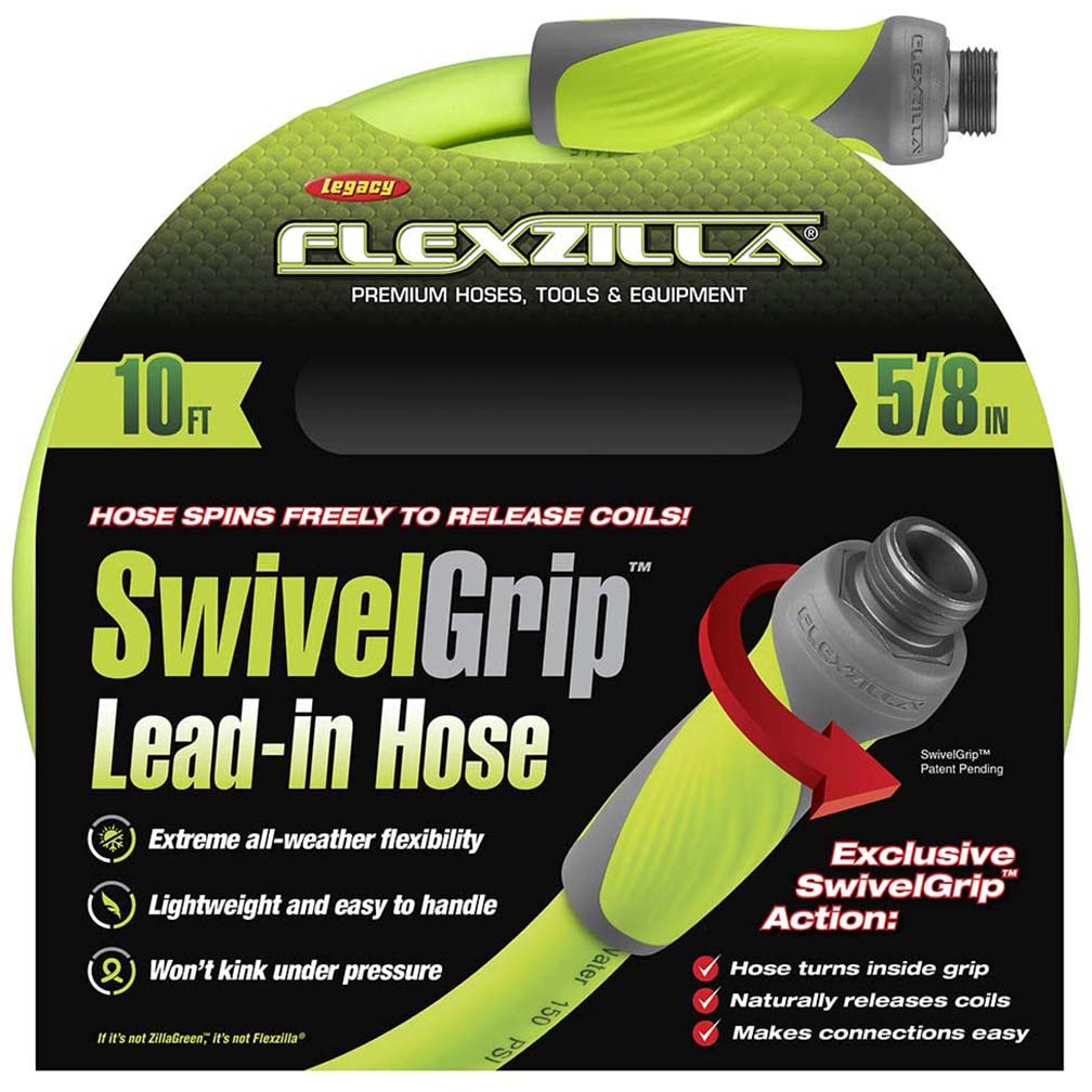 Flexzilla Swivelgrip Garden Lead In Hose 5-8in X 10ft 3-4in   11 1-2 Ght Fittings