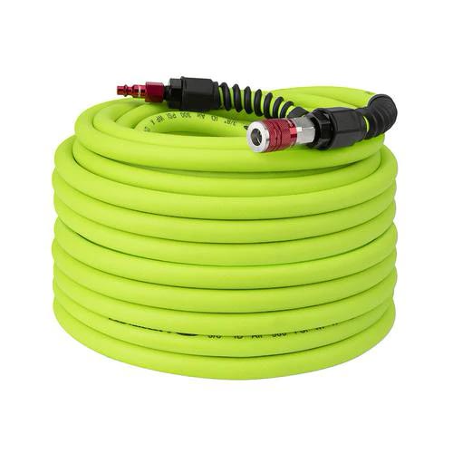 Flexzilla Pro Air Hose 3-8in X 100ft W- Colorconnex Coupler  Plug Type D Red
