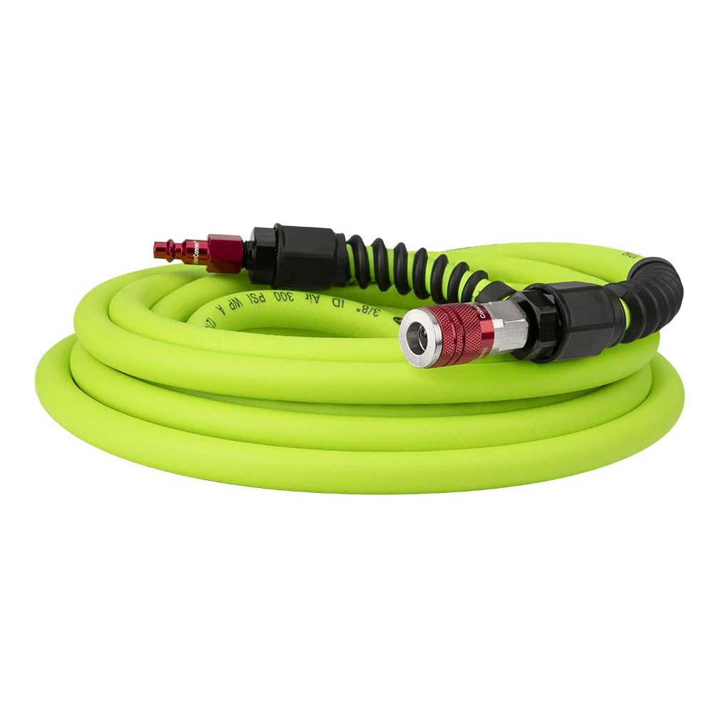 Flexzilla Pro Air Hose 3-8in X 25ft W- Colorconnex Coupler  Plug Type D Red