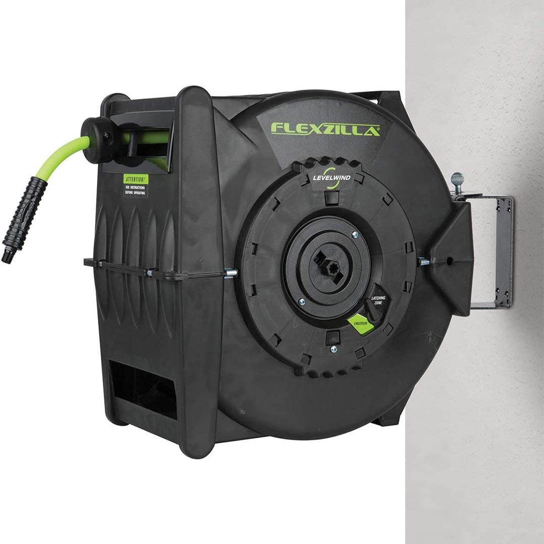 Flexzilla Retractable Air Hose Reel With Levelwind Technology 3-8" X 75'