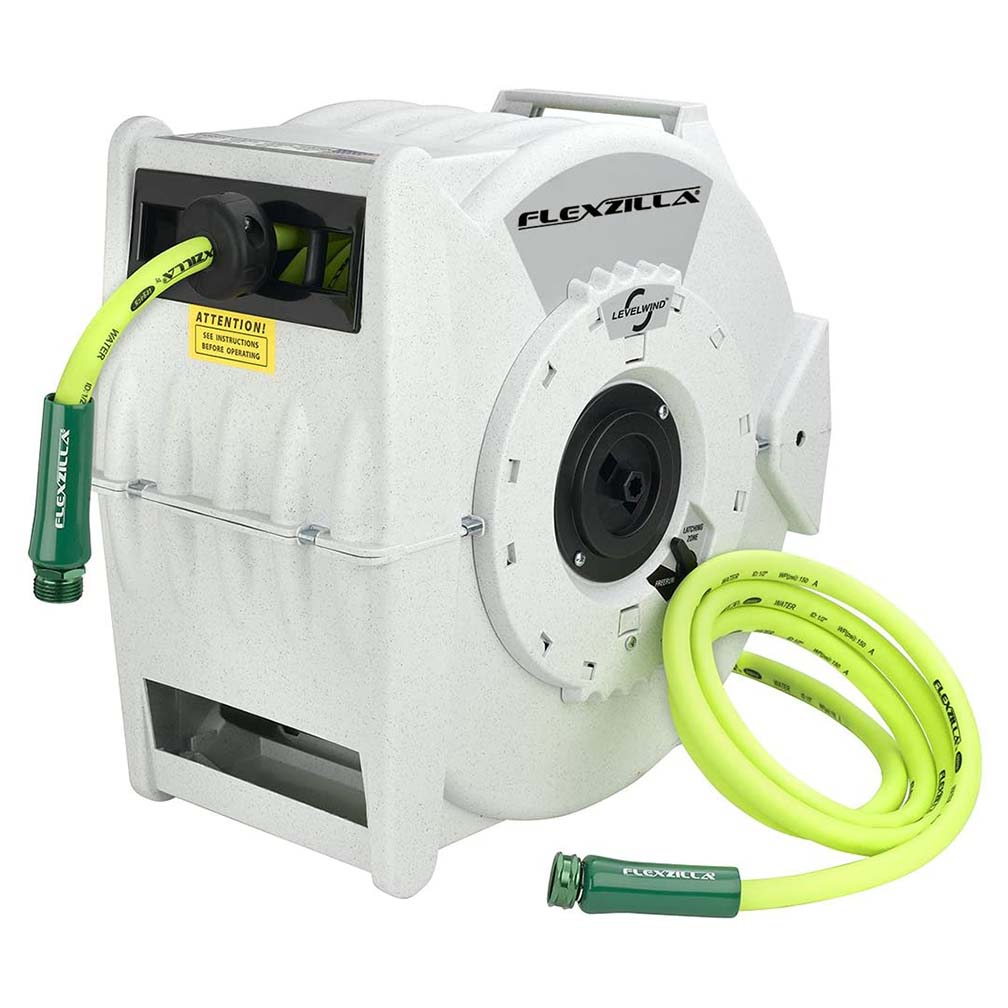 Flexzilla Retractable Water Hose Reel With Levelwind Technology 1-2" X 70'