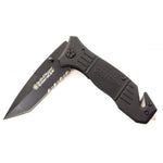 Smith & Wesson Extreme Ops Liner Lock Folding Knife Partially Serrated Drop Point Tanto Blade